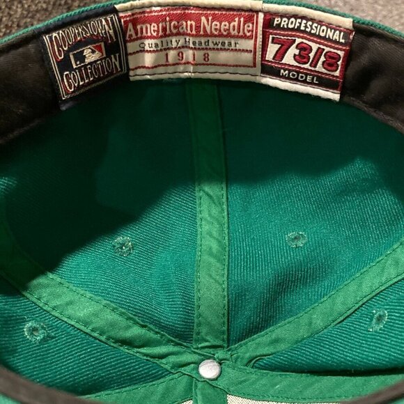 RARE Green Sox American Needle Boston Red Sox Fitted Baseball Cap Size 7 3/8 - Picture 5 of 6
